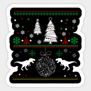 Ugly T REX Christmas Sweater TShirt Christmas Gift Sticker